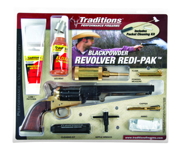 TRADITIONS 1851 NAVY .44 BL/WD PKG BRASS