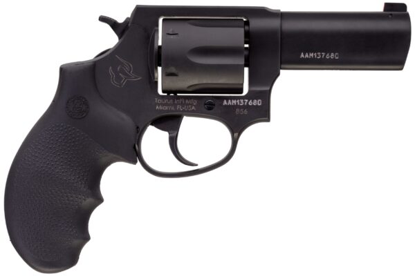 TAURUS 856 38SP MATTE BLK 3" 6SHOT NS